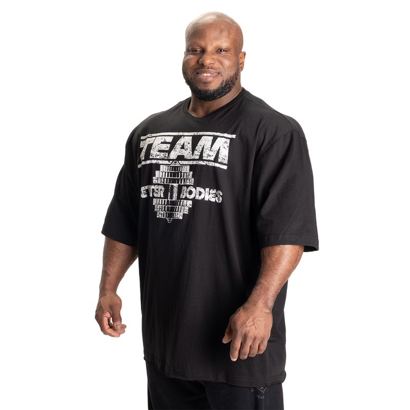 Better Bodies Team Pump Cover Iron Tee - Black