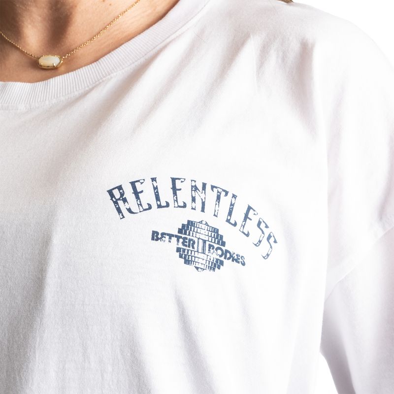 Better Bodies Relentless Oversized Tee - White/blue