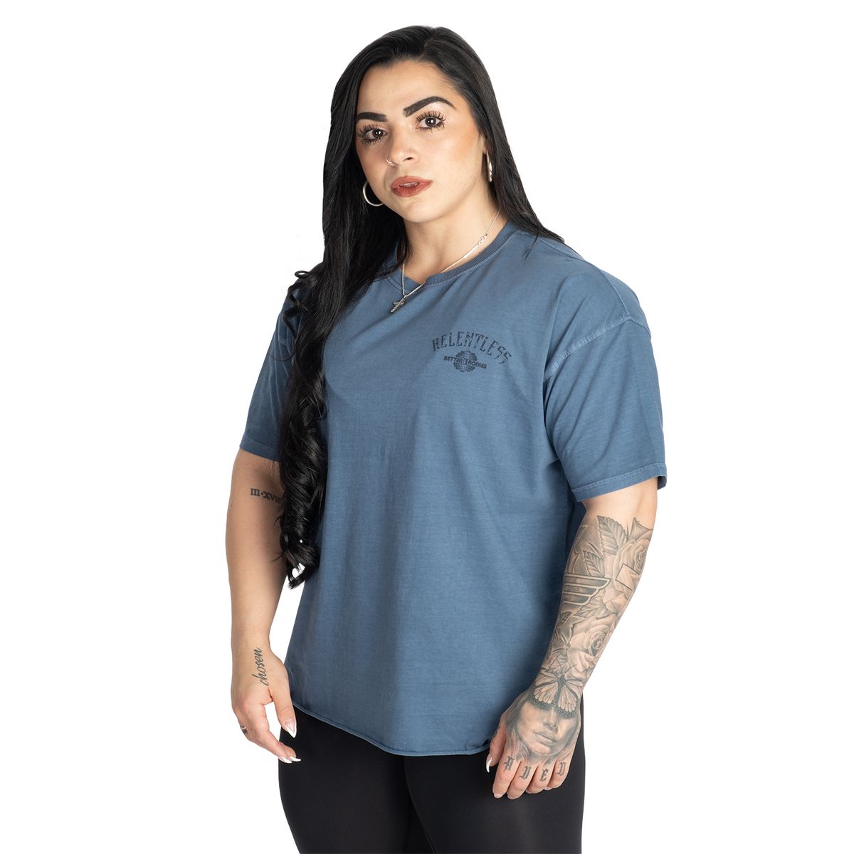 Better Bodies Relentless Oversized Tee - Washed Sky Blue