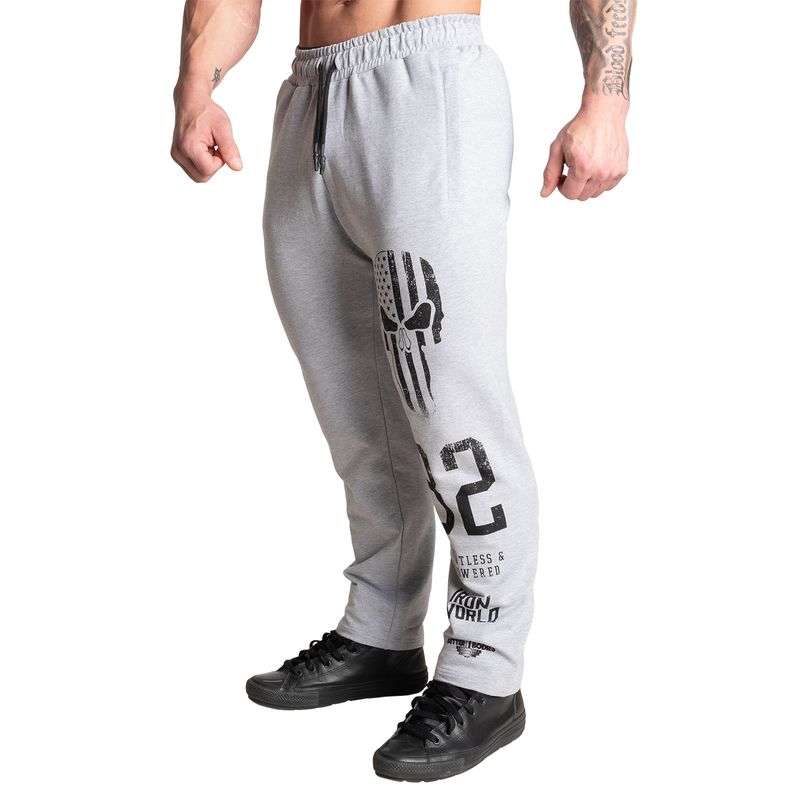 Better Bodies Graphic Standard Sweatpant - Light Grey Melange