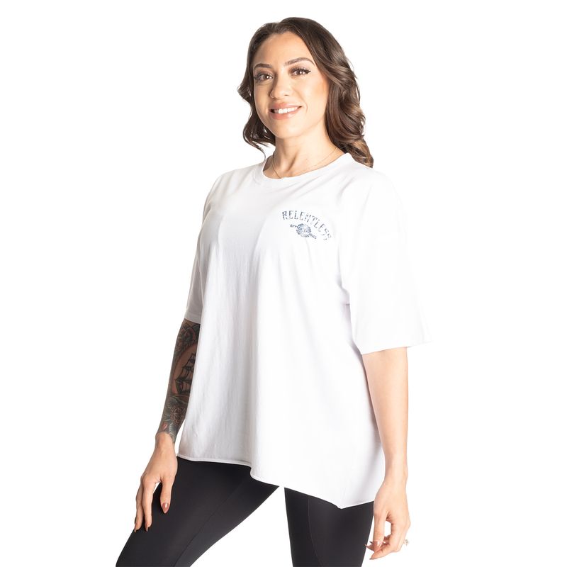 Better Bodies Relentless Oversized Tee - White/blue