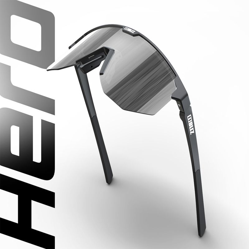 Bliz Hero Polarized - Matt Black, Smoke w/Silver Mirror Polarize