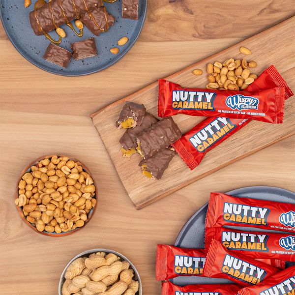 Hovedbilde Wispy Proteinbar - Nutty Caramel (10x55g)