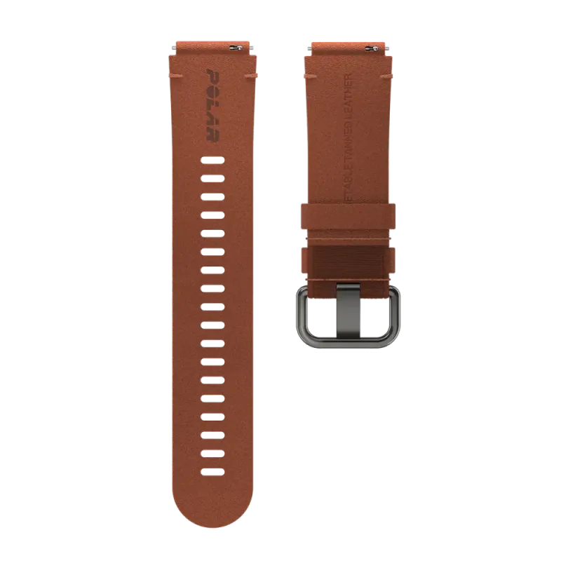 Polar Leather Wristband 20mm - Bronze M/L