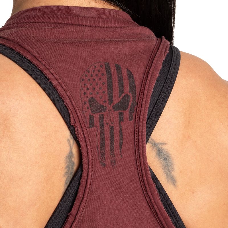 Better Bodies Skull Empire Tank - Washed Maroon