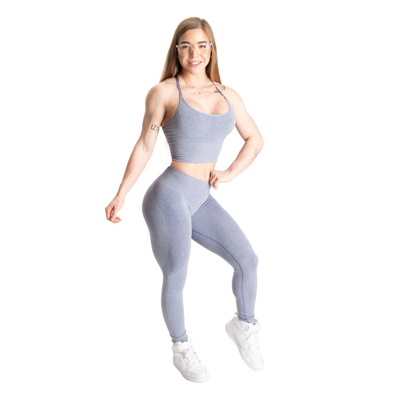 Better Bodies Rockaway Bra - Light Blue Melange