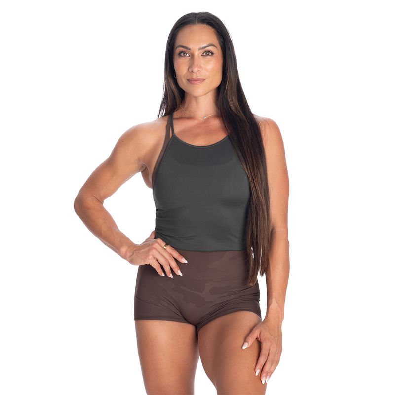 Better Bodies Performance Crop Halter - Deep Forest