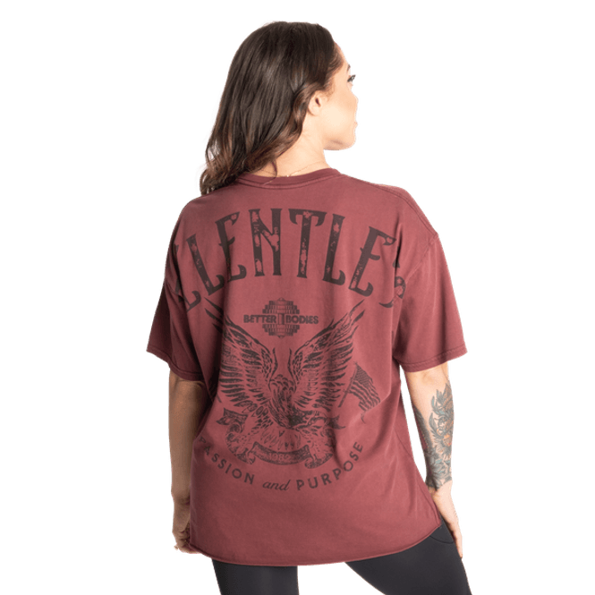 Hovedbilde Better Bodies Relentless Oversized Tee - Washed Maroon