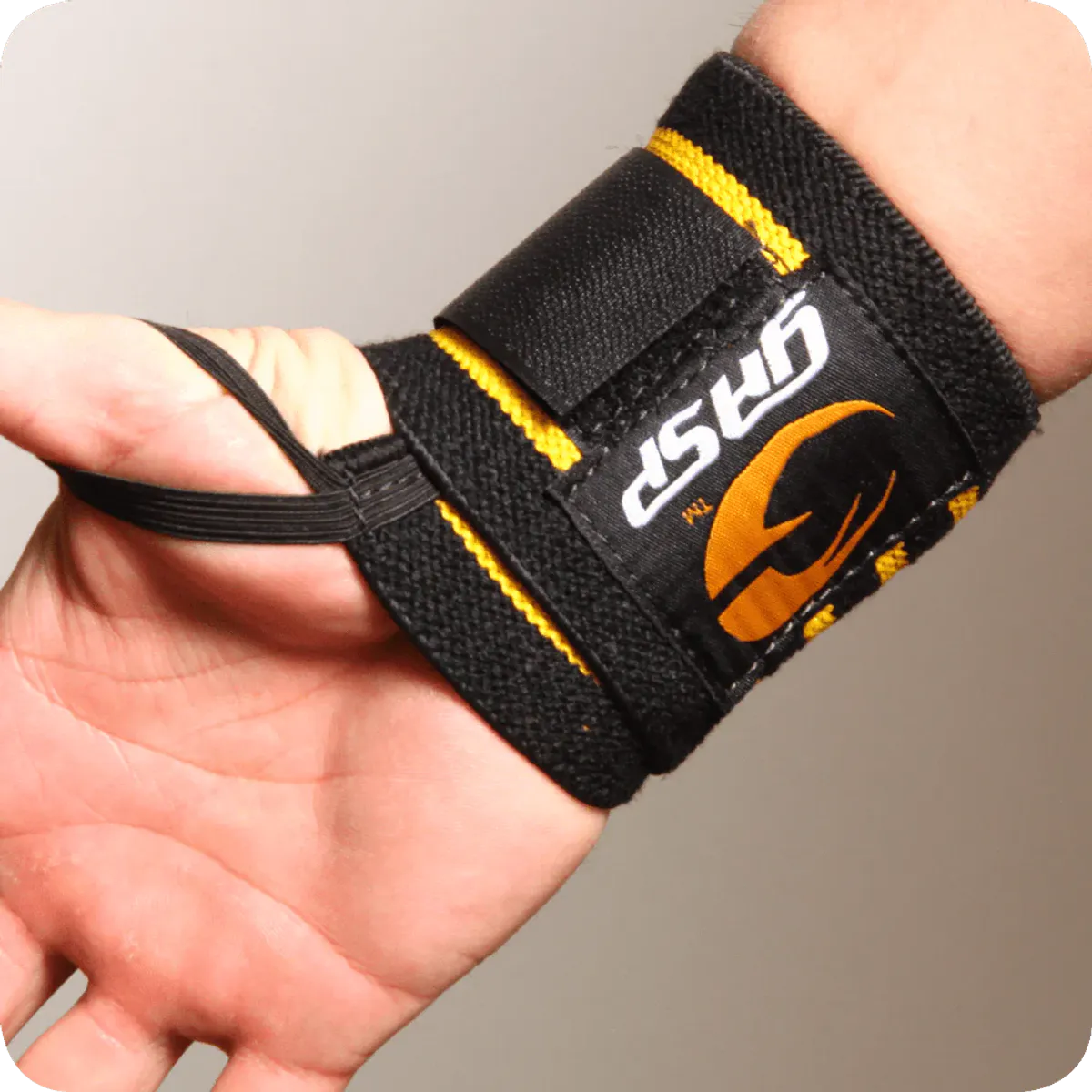 GASP - Hardcore Wrist Wraps - Black/Yellow