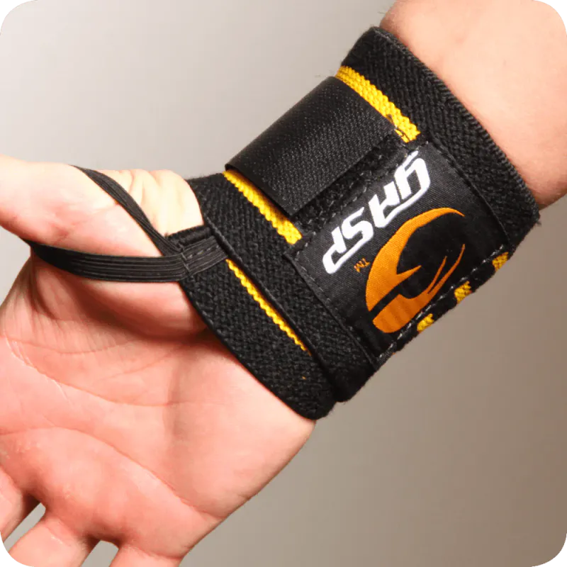 GASP - Hardcore Wrist Wraps - Black/Yellow