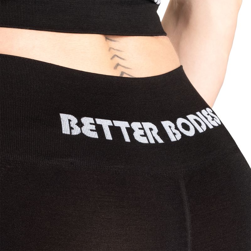 Better Bodies Rockaway Mid Waist - Black Melange