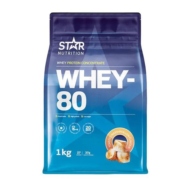Hovedbilde Star Nutrition Whey-80 - Toasted Marshmallow 1kg
