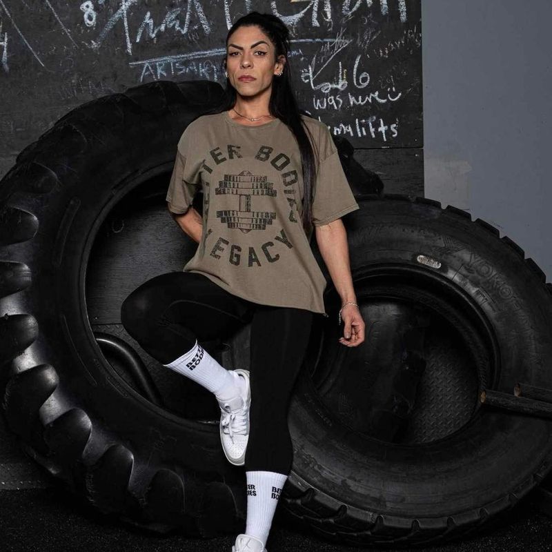 Better Bodies Legacy Oversized Tee - Washed Green