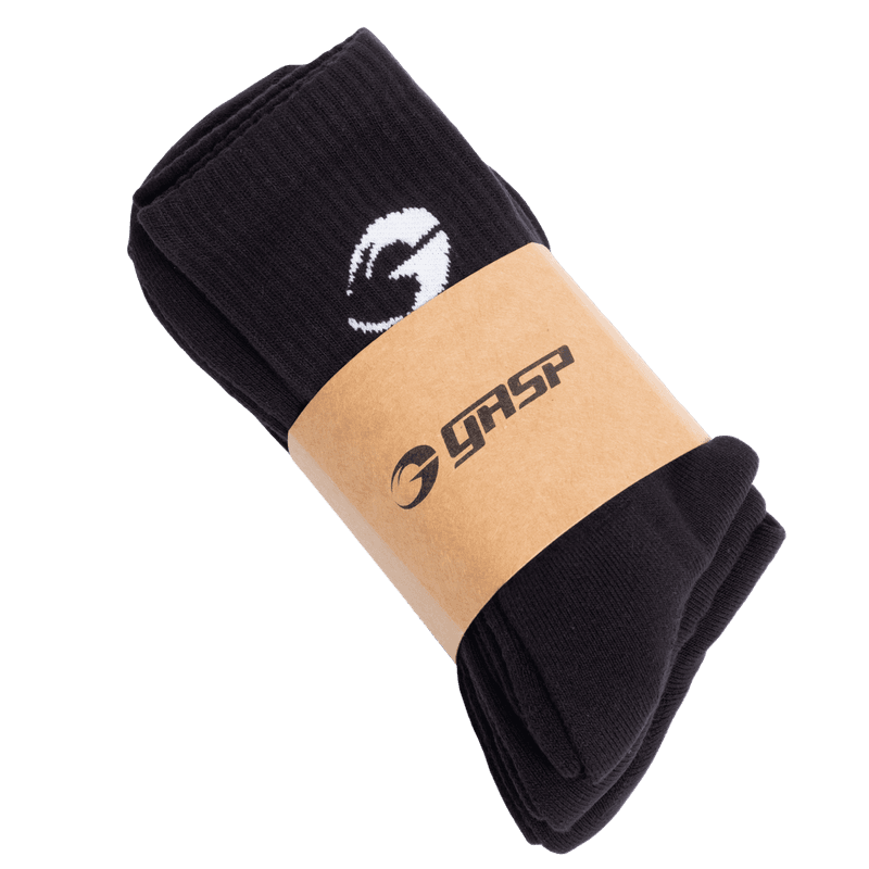 GASP Crew Socks - Black 3-pack